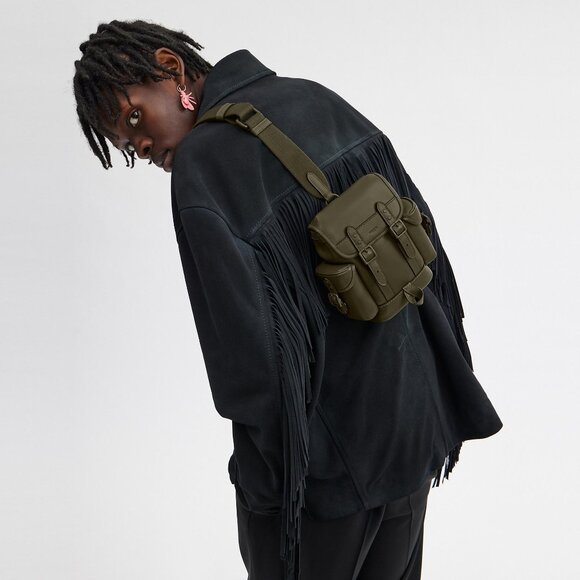 Coach Olive Green Men's Backpack - Picture 1 of 4